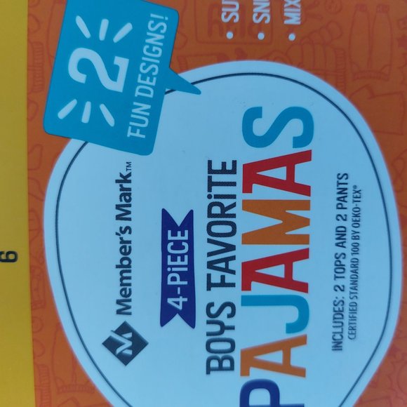 Member's Mark Children's 100% Cotton 4 Piece Long Sleeve Pajama Set - Picture 4 of 10